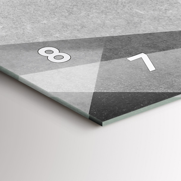 Horizontal wall clock Gray Geometric Abstraction