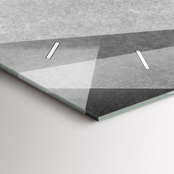 Horizontal wall clock Gray Geometric Abstraction