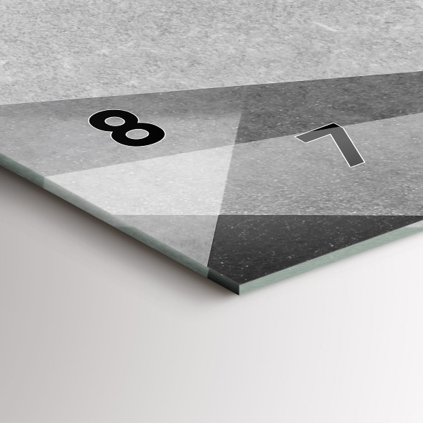 Horizontal wall clock Gray Geometric Abstraction