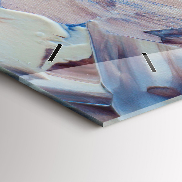 Horizontal wall clock Abstract paint texture