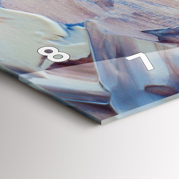 Horizontal wall clock Abstract paint texture