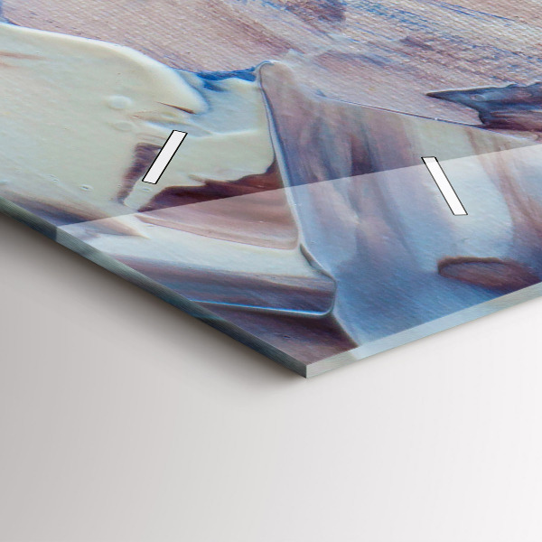 Horizontal wall clock Abstract paint texture