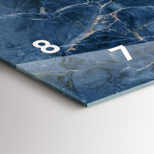 Horizontal wall clock Blue Marble Texture