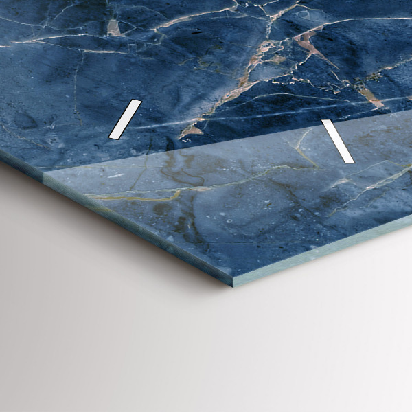 Horizontal wall clock Blue Marble Texture