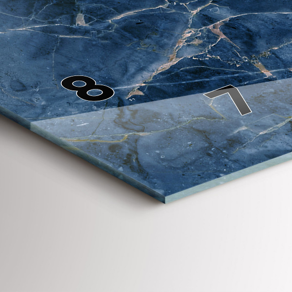 Horizontal wall clock Blue Marble Texture