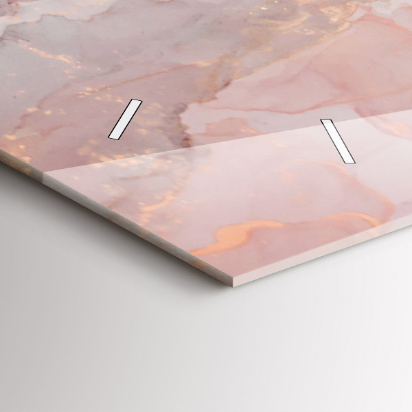 Horizontal wall clock Marble texture