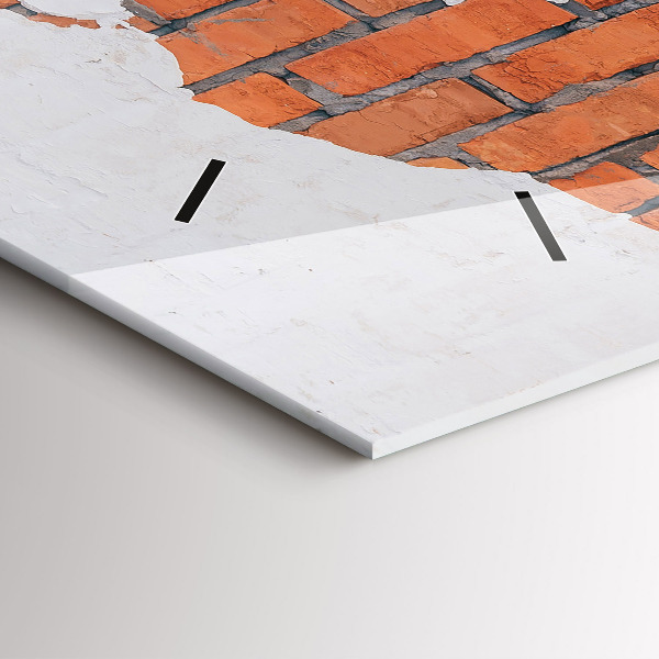 Horizontal wall clock Brick world map