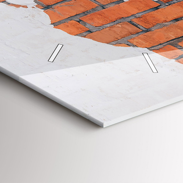 Horizontal wall clock Brick world map