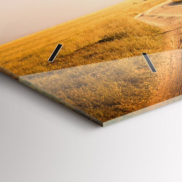 Horizontal wall clock African Landscape