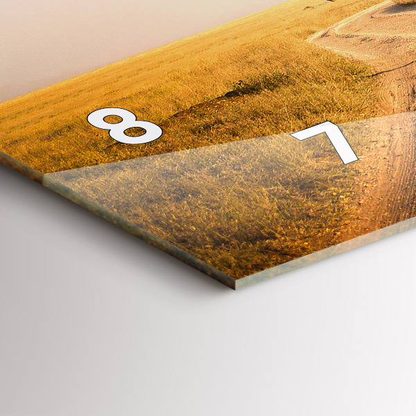 Horizontal wall clock African Landscape