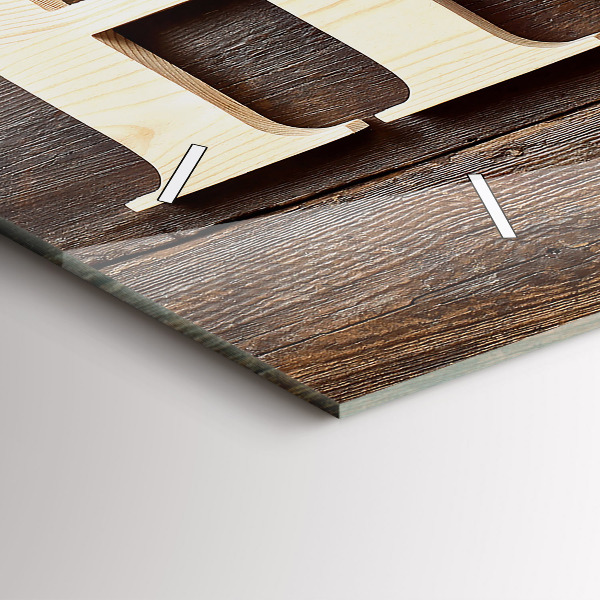 Horizontal wall clock The inscription house