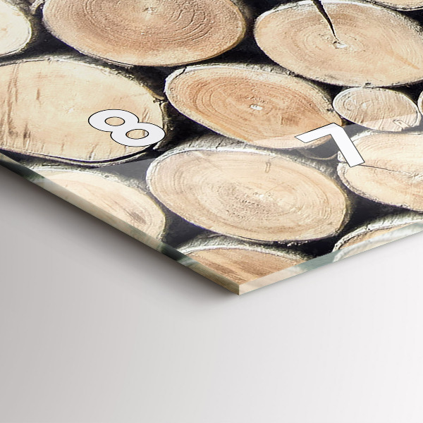 Horizontal wall clock Tree stumps cut down