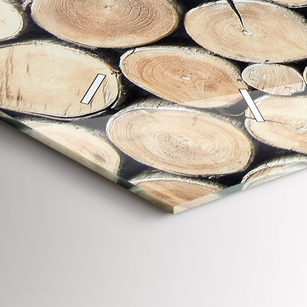 Horizontal wall clock Tree stumps cut down