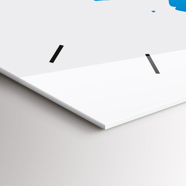 Horizontal wall clock World map