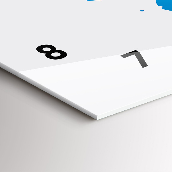 Horizontal wall clock World map