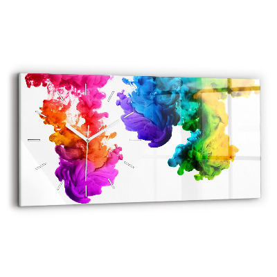 Horizontal wall clock Rainbow of colors