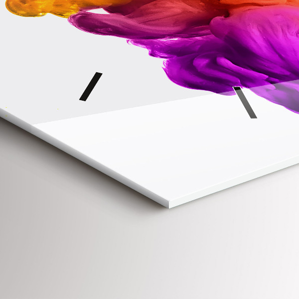 Horizontal wall clock Rainbow of colors