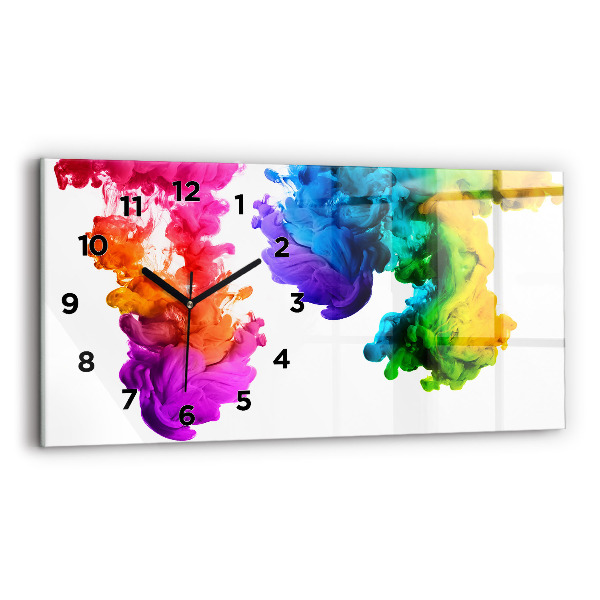 Horizontal wall clock Rainbow of colors