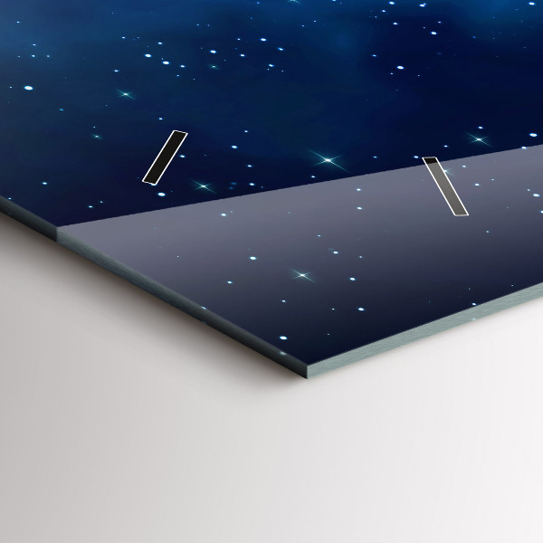 Horizontal wall clock Dark sky stars