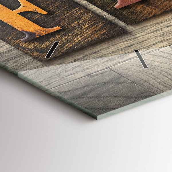 Horizontal wall clock The inscription family