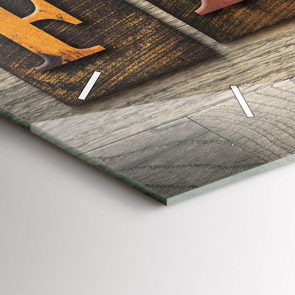 Horizontal wall clock The inscription family