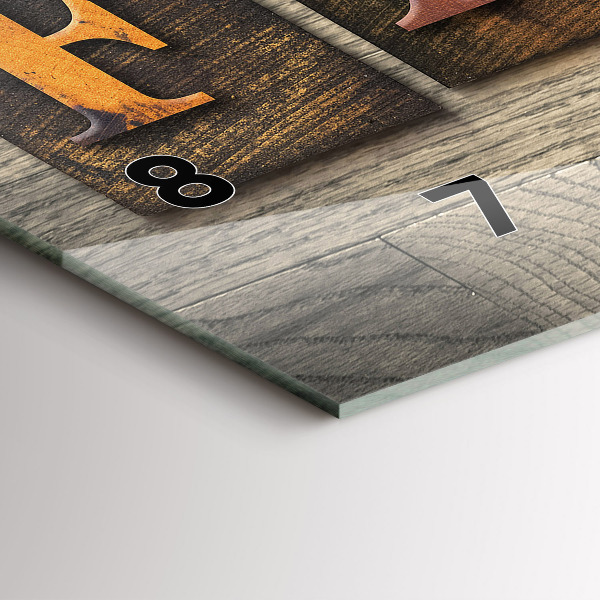 Horizontal wall clock The inscription family