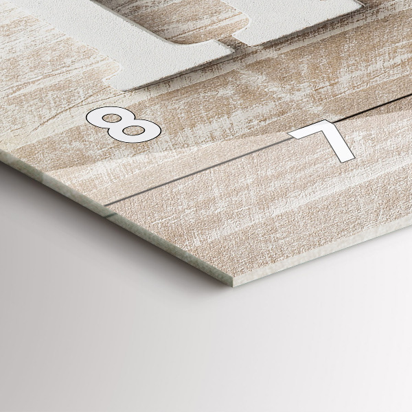 Horizontal wall clock The inscription house