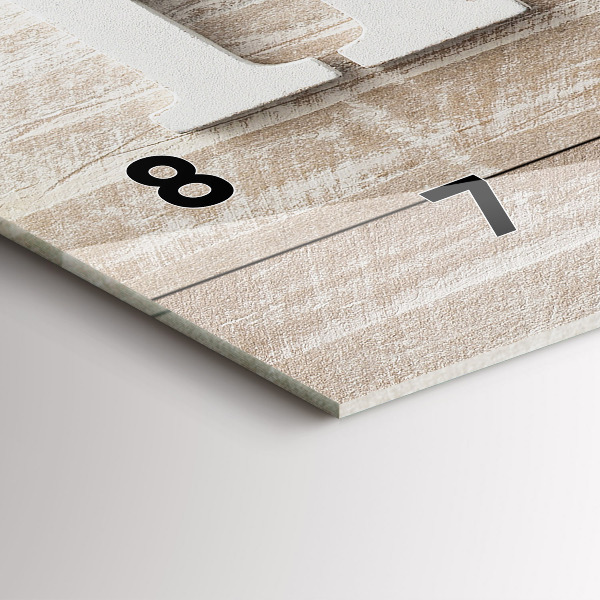 Horizontal wall clock The inscription house