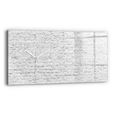 Horizontal wall clock Brick wall