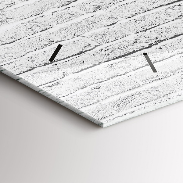 Horizontal wall clock Brick wall