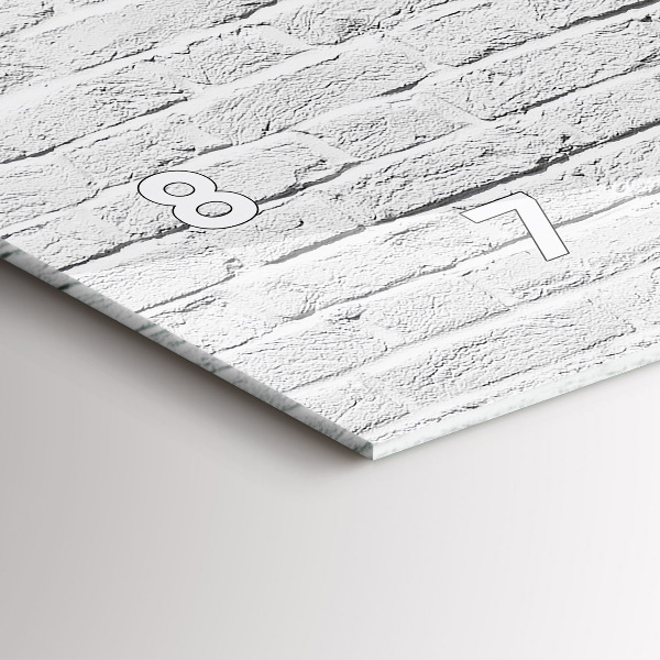 Horizontal wall clock Brick wall