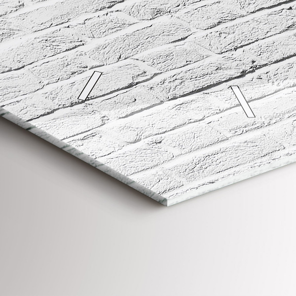 Horizontal wall clock Brick wall