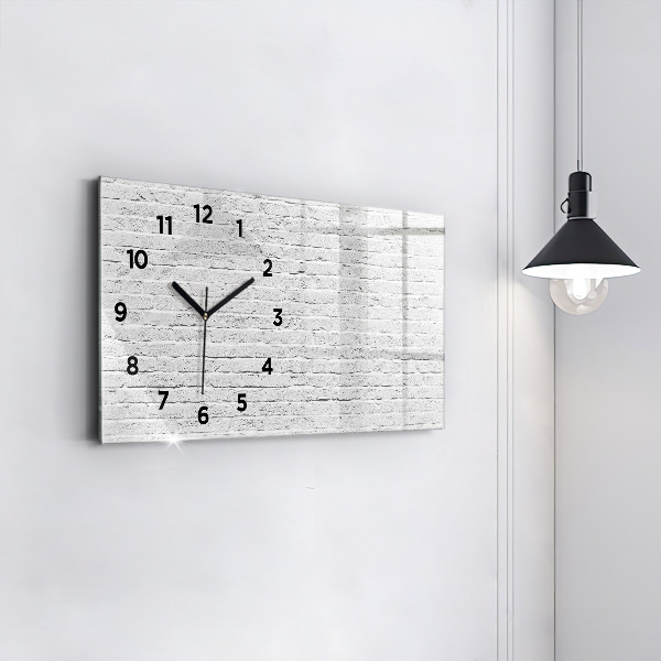 Horizontal wall clock Brick wall