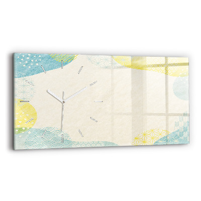 Horizontal wall clock Pattern frame