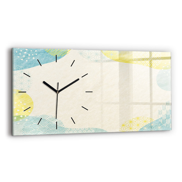Horizontal wall clock Pattern frame