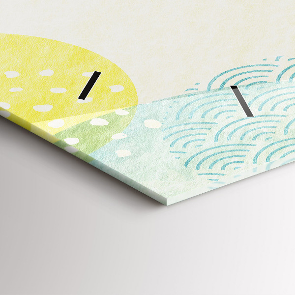 Horizontal wall clock Pattern frame