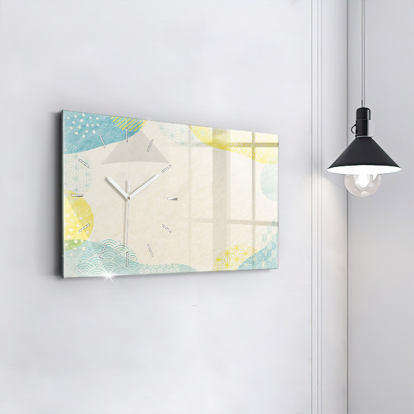 Horizontal wall clock Pattern frame