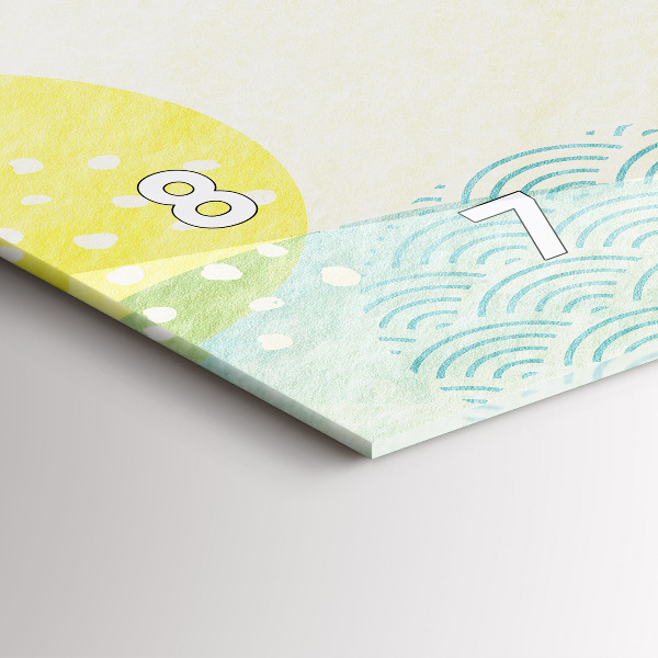 Horizontal wall clock Pattern frame