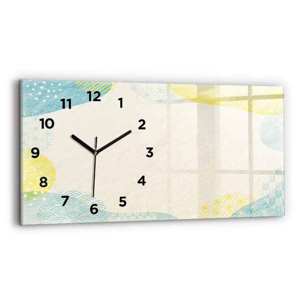 Horizontal wall clock Pattern frame