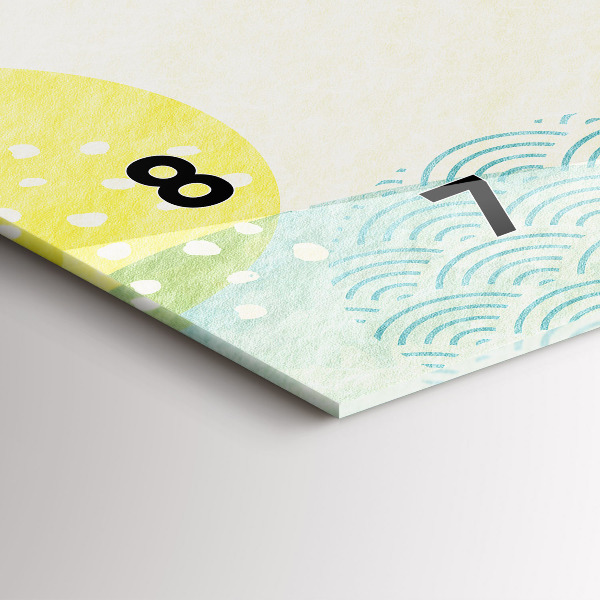 Horizontal wall clock Pattern frame