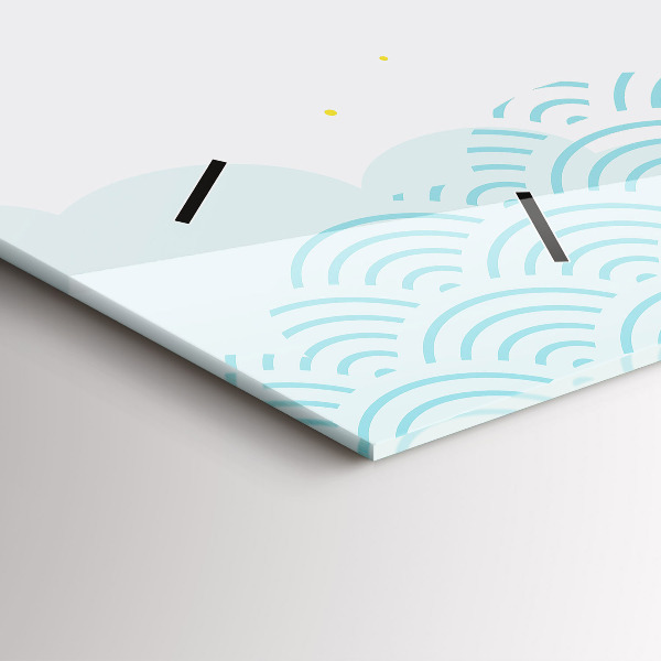 Horizontal wall clock Decorative pattern