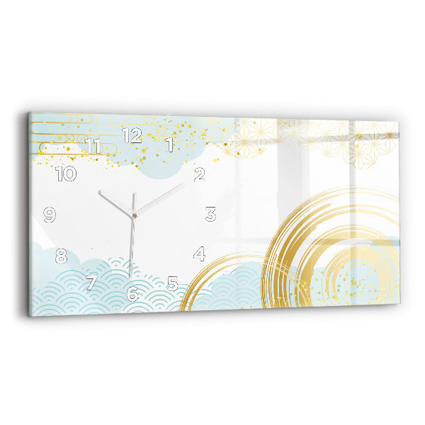 Horizontal wall clock Decorative pattern
