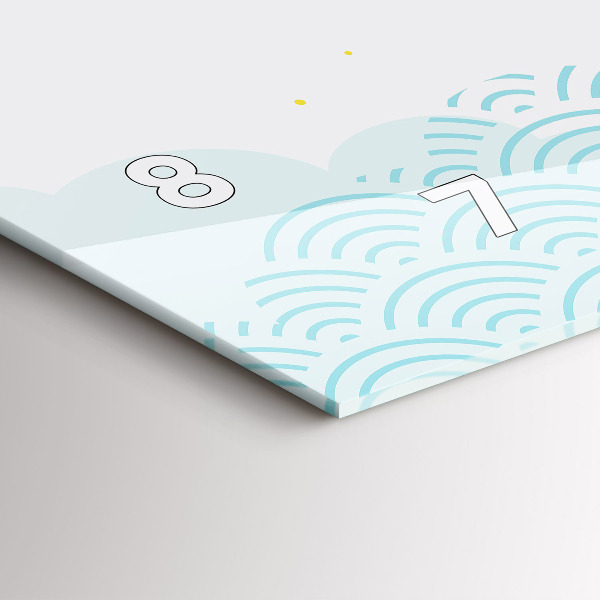 Horizontal wall clock Decorative pattern