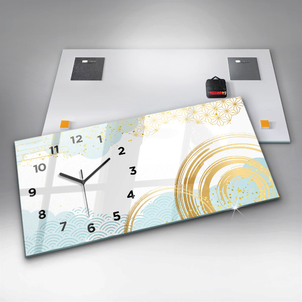Horizontal wall clock Decorative pattern
