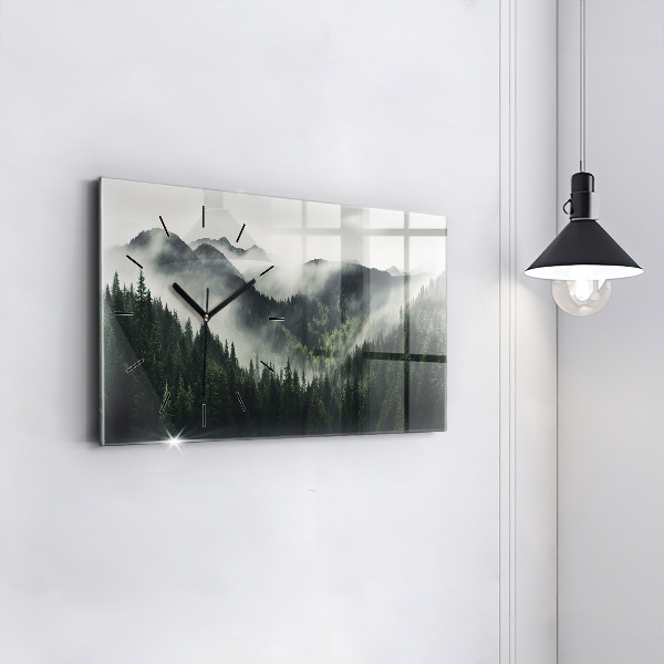 Horizontal wall clock Forest Landscape