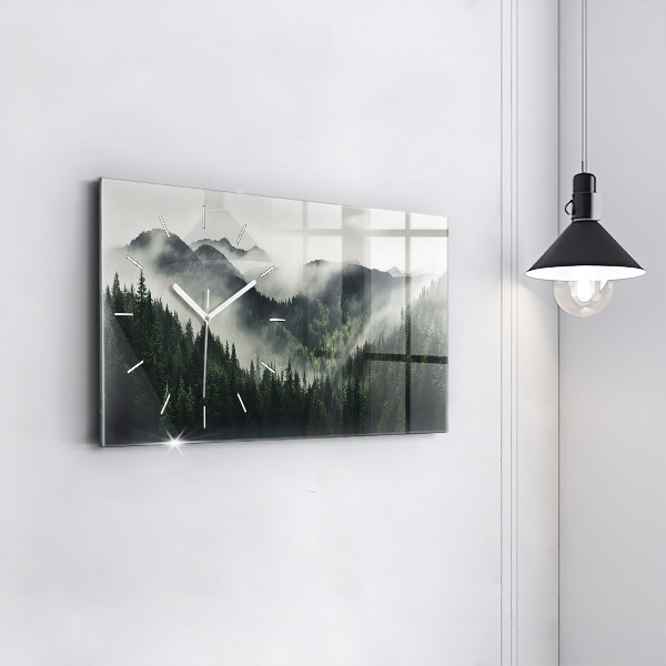 Horizontal wall clock Forest Landscape