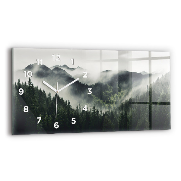 Horizontal wall clock Forest Landscape