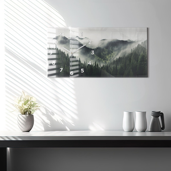 Horizontal wall clock Forest Landscape