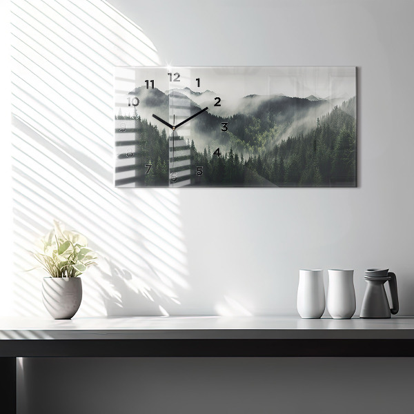 Horizontal wall clock Forest Landscape