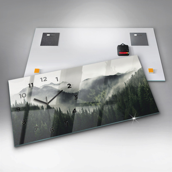 Horizontal wall clock Forest Landscape